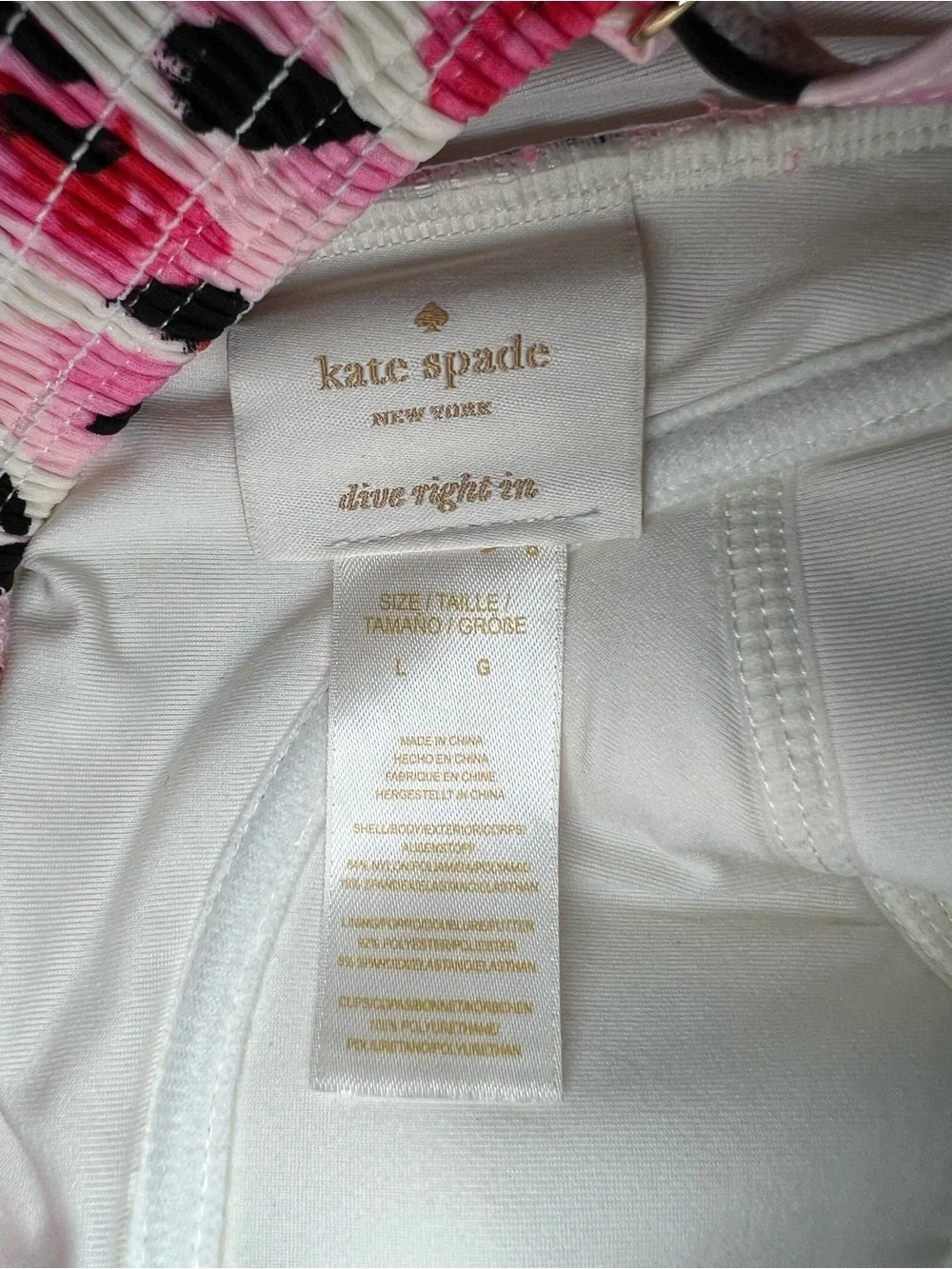 Kate Spade Pink Rose Print Bikini Set